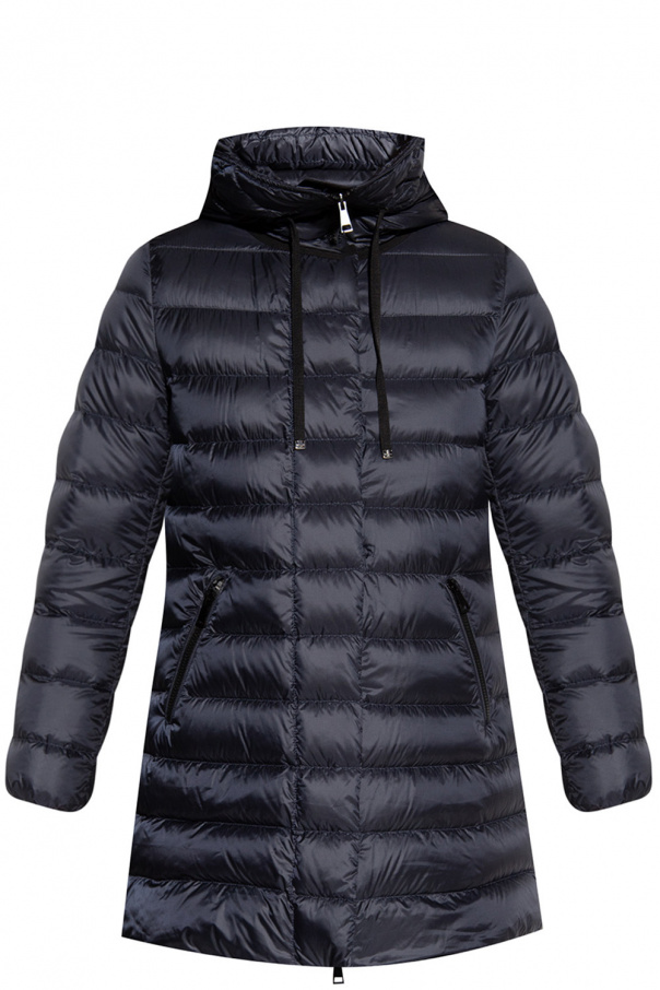 SchaferandweinerShops GB Gnosia hooded down jacket Moncler Black Tall Frill Detail Woven Shirt